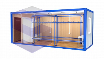 Бытовка строительный вагончик раздевалка ВБ-6